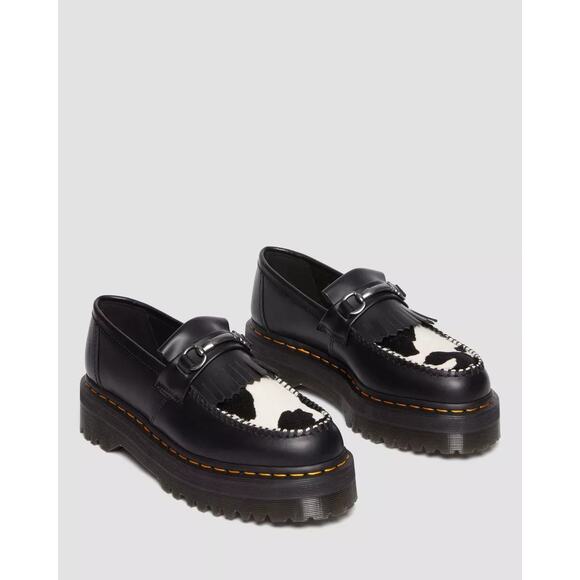 Dr. Martens Black and White Mules - Picture 2 of 11